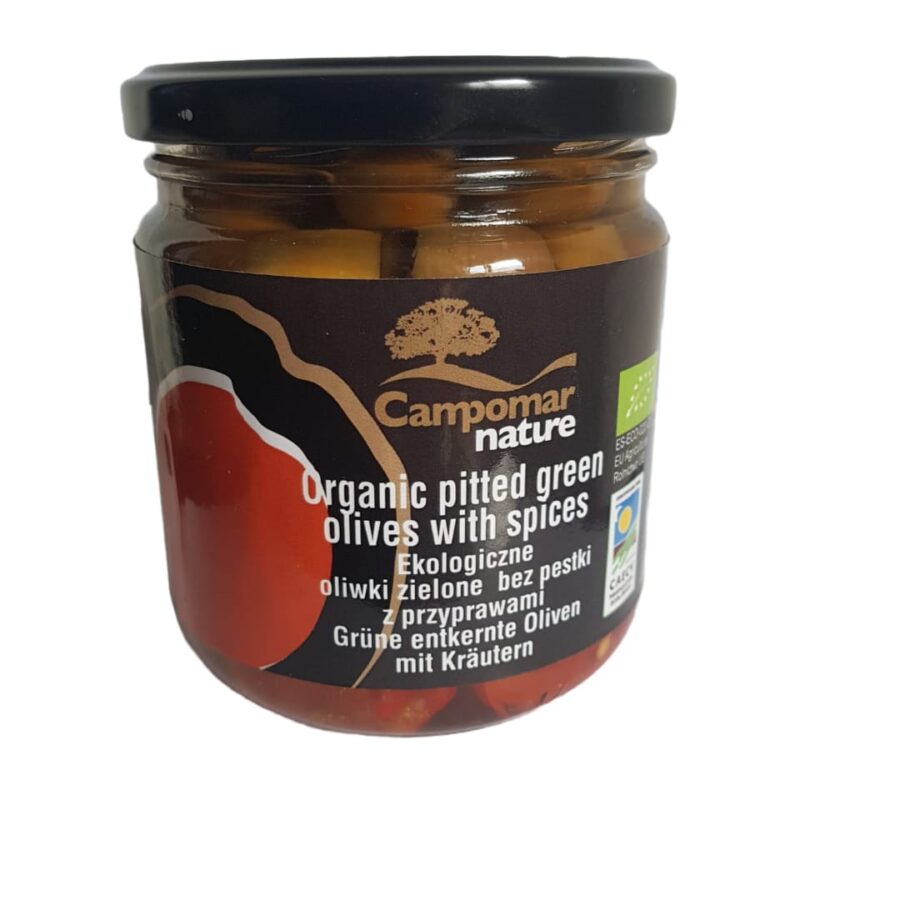 Bio Oliven, ohne Kern, mediterran gewürzt