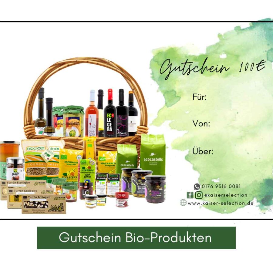 Gutschein-Bio-Produkten