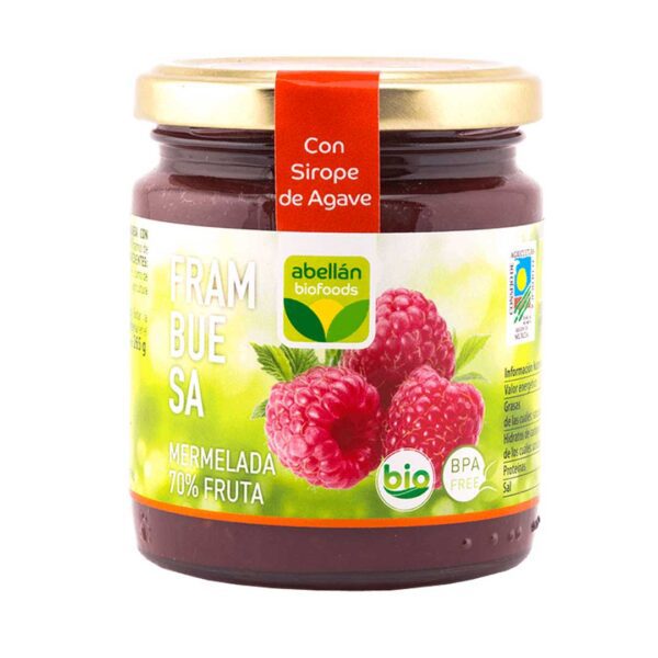 Himbeeremarmelade,-gesüßt-mit-Agavensirup,-70%-Frucht,-extra-light